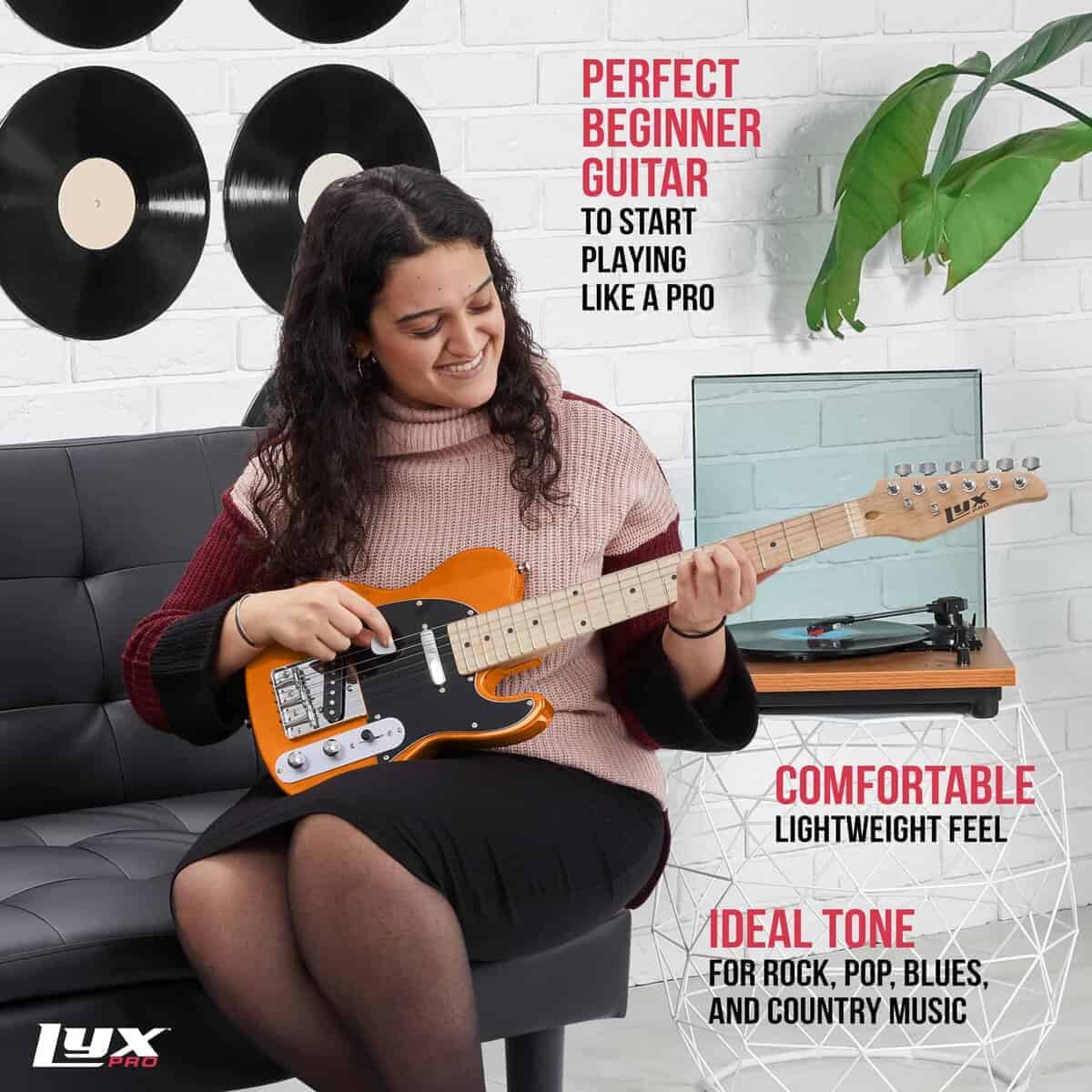 Guitarra Eléctrica LyxPro 30 TL Series, Cuerpo de Madera - Imagen 10