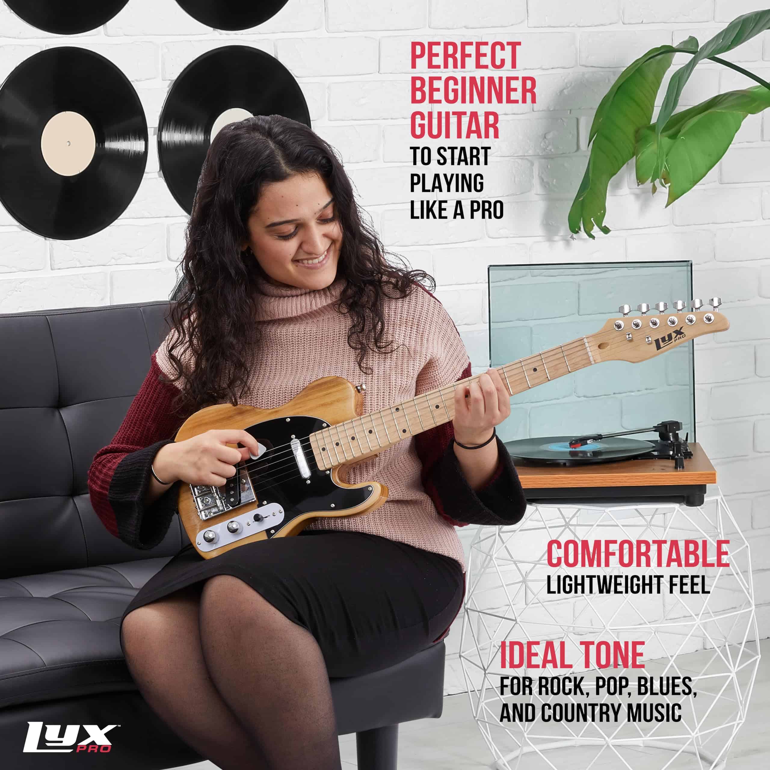 Guitarra Eléctrica LyxPro 30'', Serie TL, Cuerpo de Madera - Imagen 10