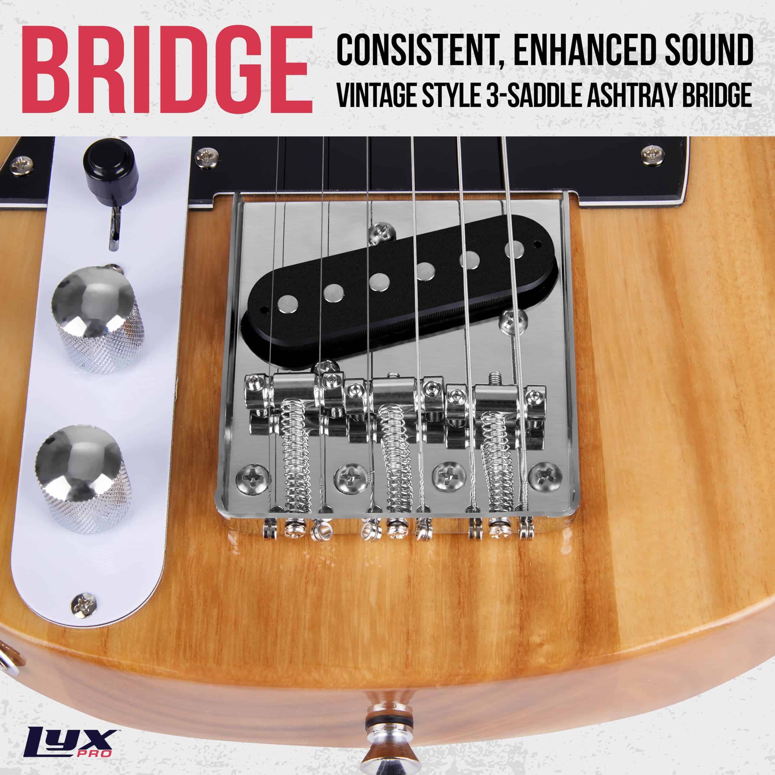 Guitarra Eléctrica LyxPro 30° Serie TL para Zurdos, Cuerpo - Imagen 8