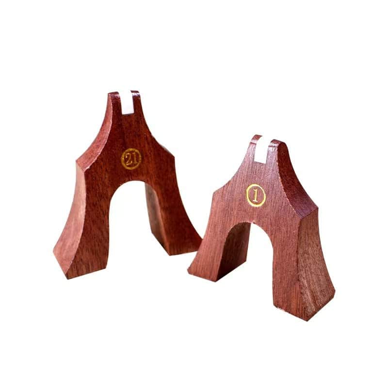 LANDTOM 21pcs Puente de Guzheng en Madera de Palo de Rosa