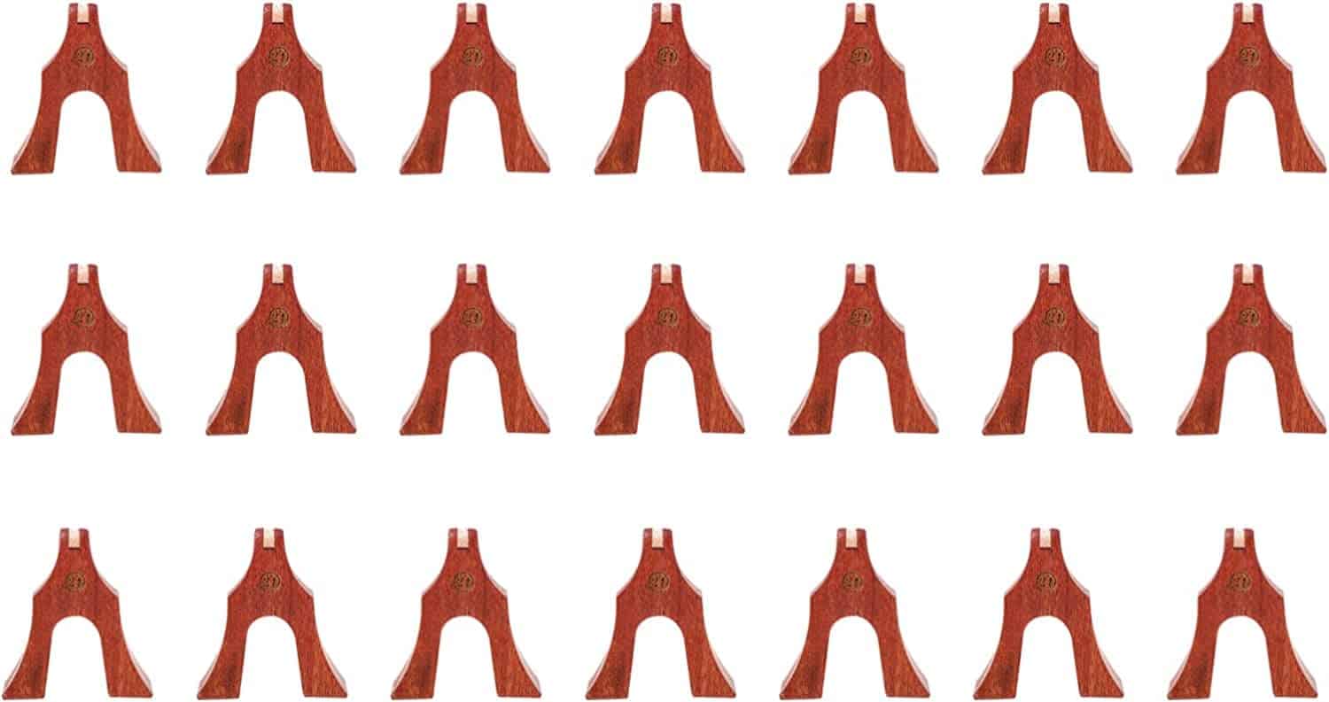 LANDTOM 21pcs Puente de Guzheng en Madera de Palo de Rosa - Imagen 6