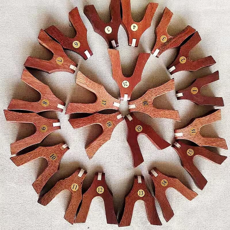 LANDTOM 21pcs Puente de Guzheng en Madera de Palo de Rosa - Imagen 3