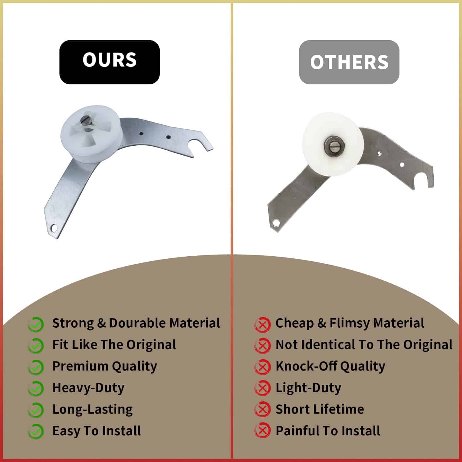 131863007 Brazo de polea loca de la secadora - Repuesto - Imagen 4