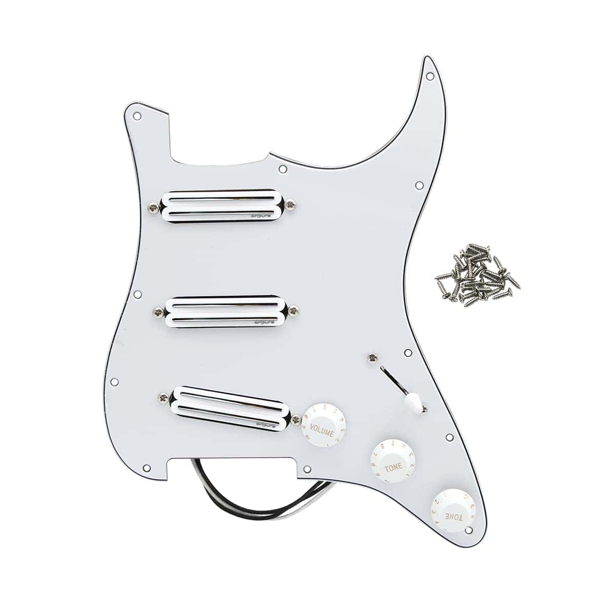 Set de Pickguard Strat precableado SSS con Alnico 5 Hot