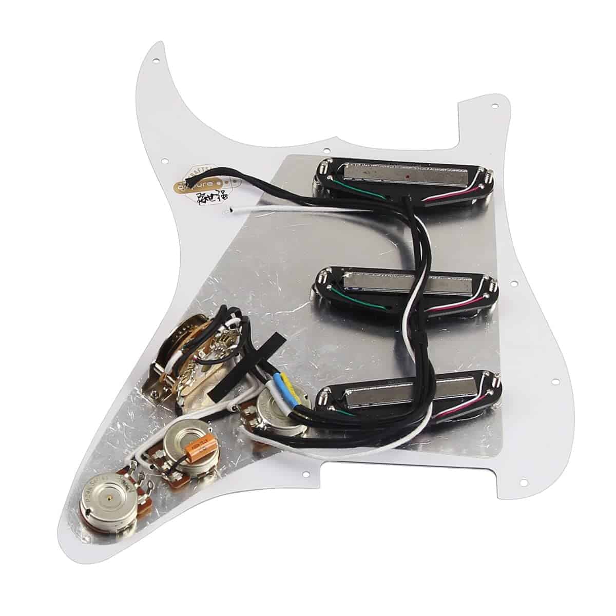 Set de Pickguard Strat precableado SSS con Alnico 5 Hot - Imagen 5