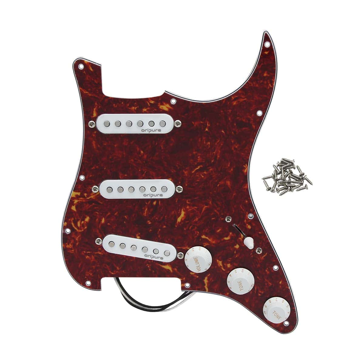 Set de Pickguard Strat precableado con pastillas de bobina