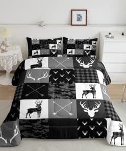 Juego de Edredón de Cama King Size Camuflaje Ciervo,