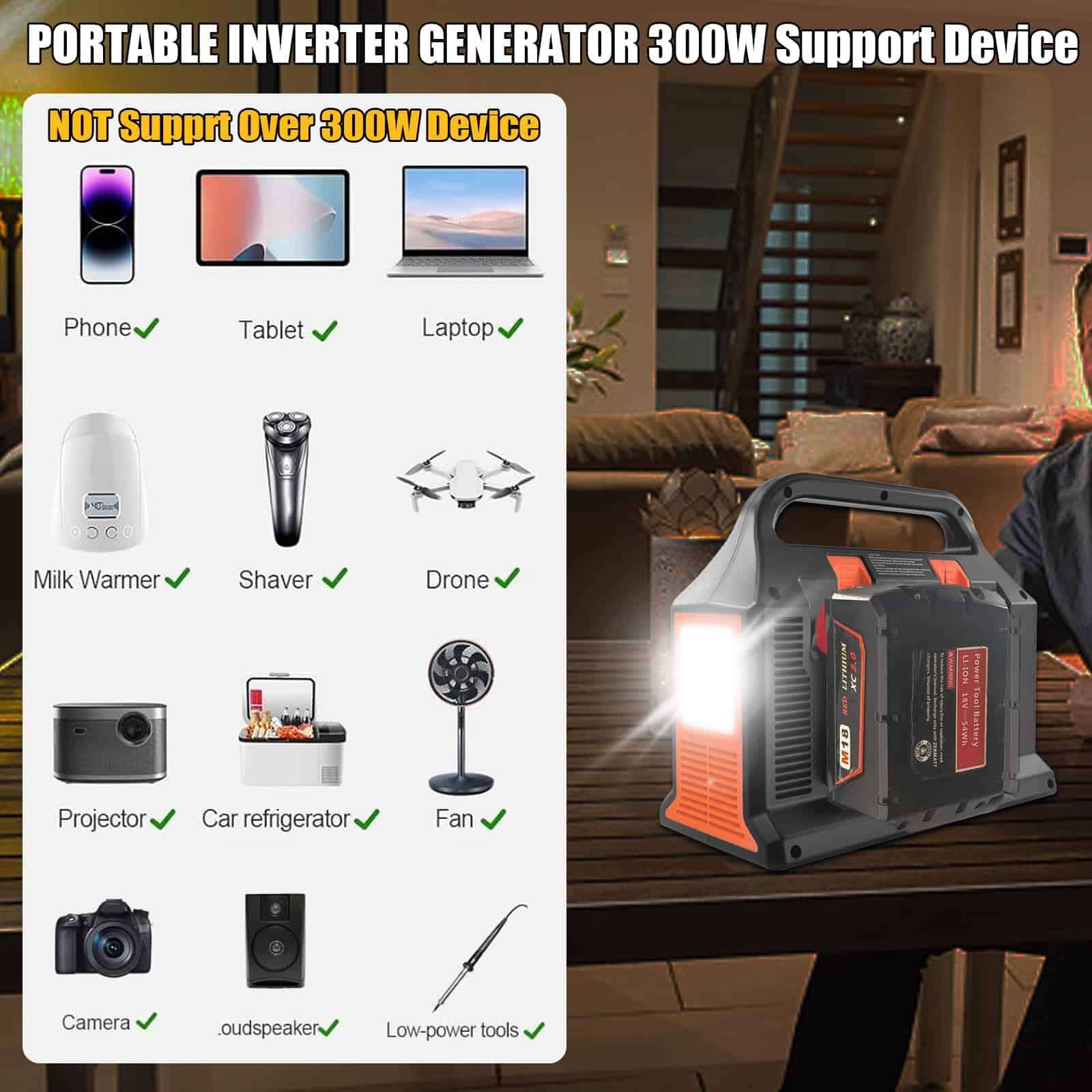 Inversor de Potencia Portátil TEPULAS 300W para Batería - Imagen 4