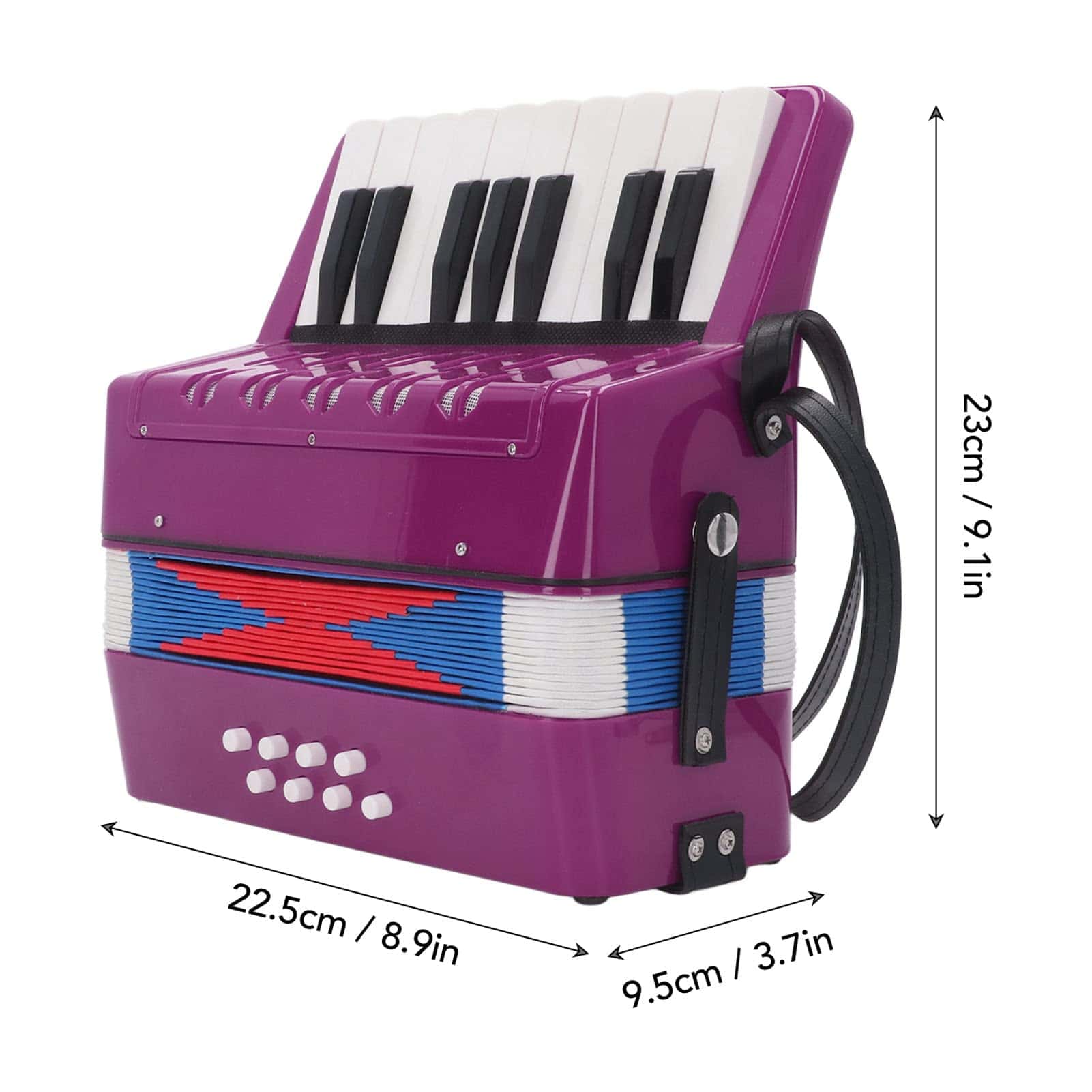 Acordeón de Juguete para Niños, 17 Teclas y 8 Botones Bass - Imagen 7