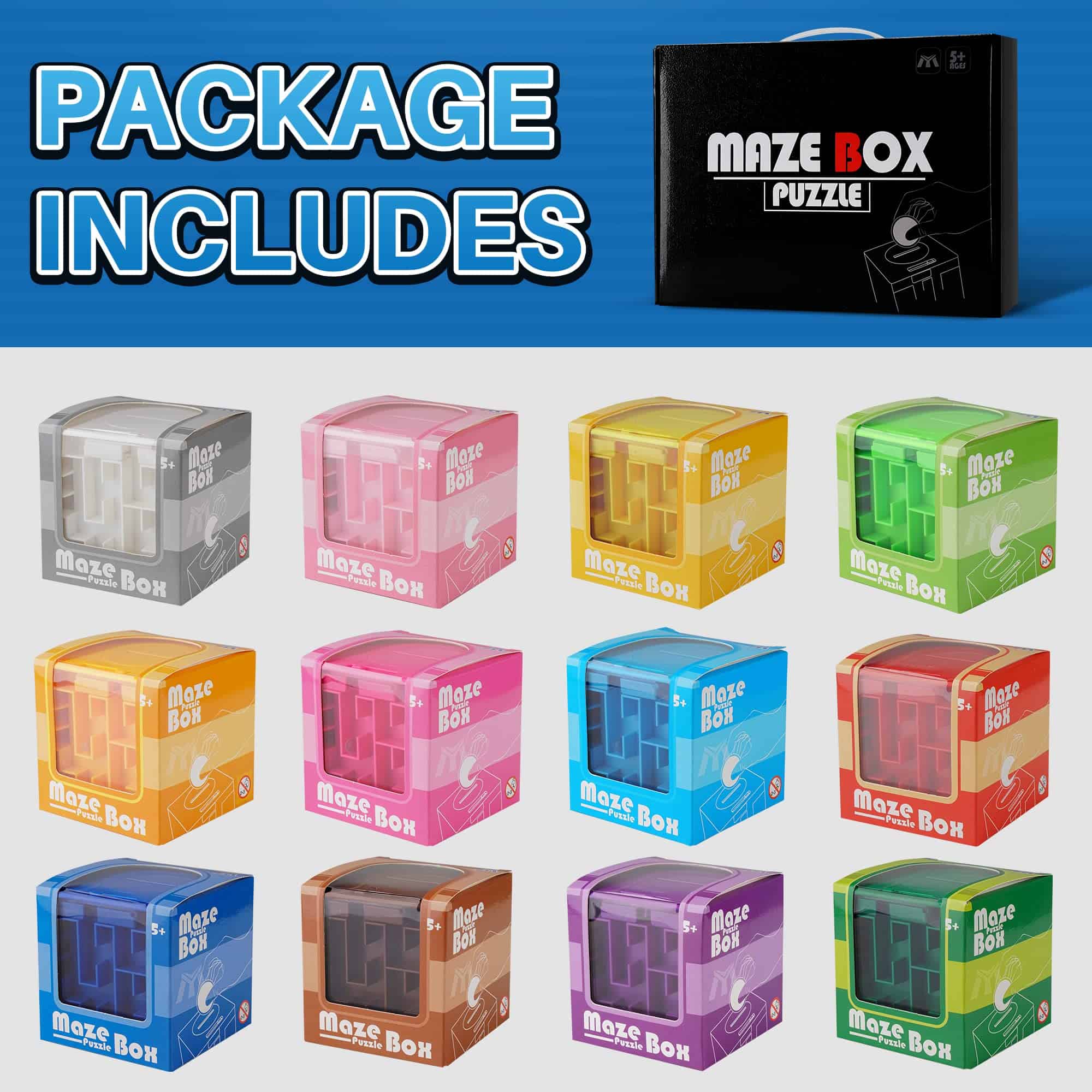 12 Pack Money Maze Puzzle Box para Regalo de Efectivo, - Imagen 7