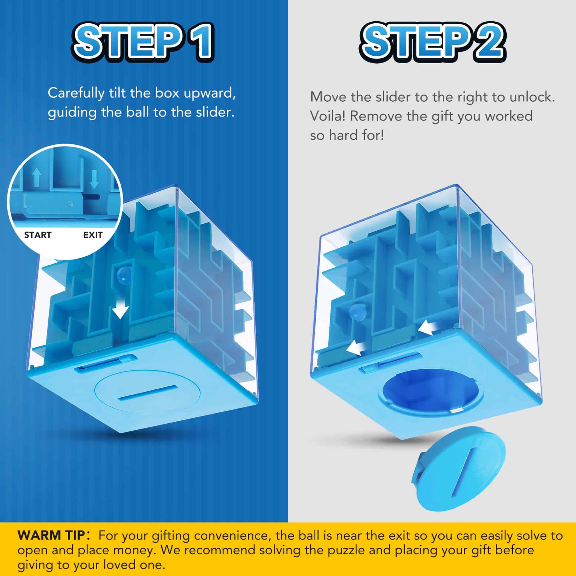 12 Pack Money Maze Puzzle Box para Regalo de Efectivo, - Imagen 5