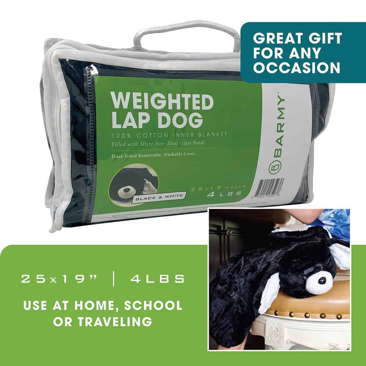 Manta Ponderada BARMY para Niños (25"x19", 4lb) Perro, - Imagen 4