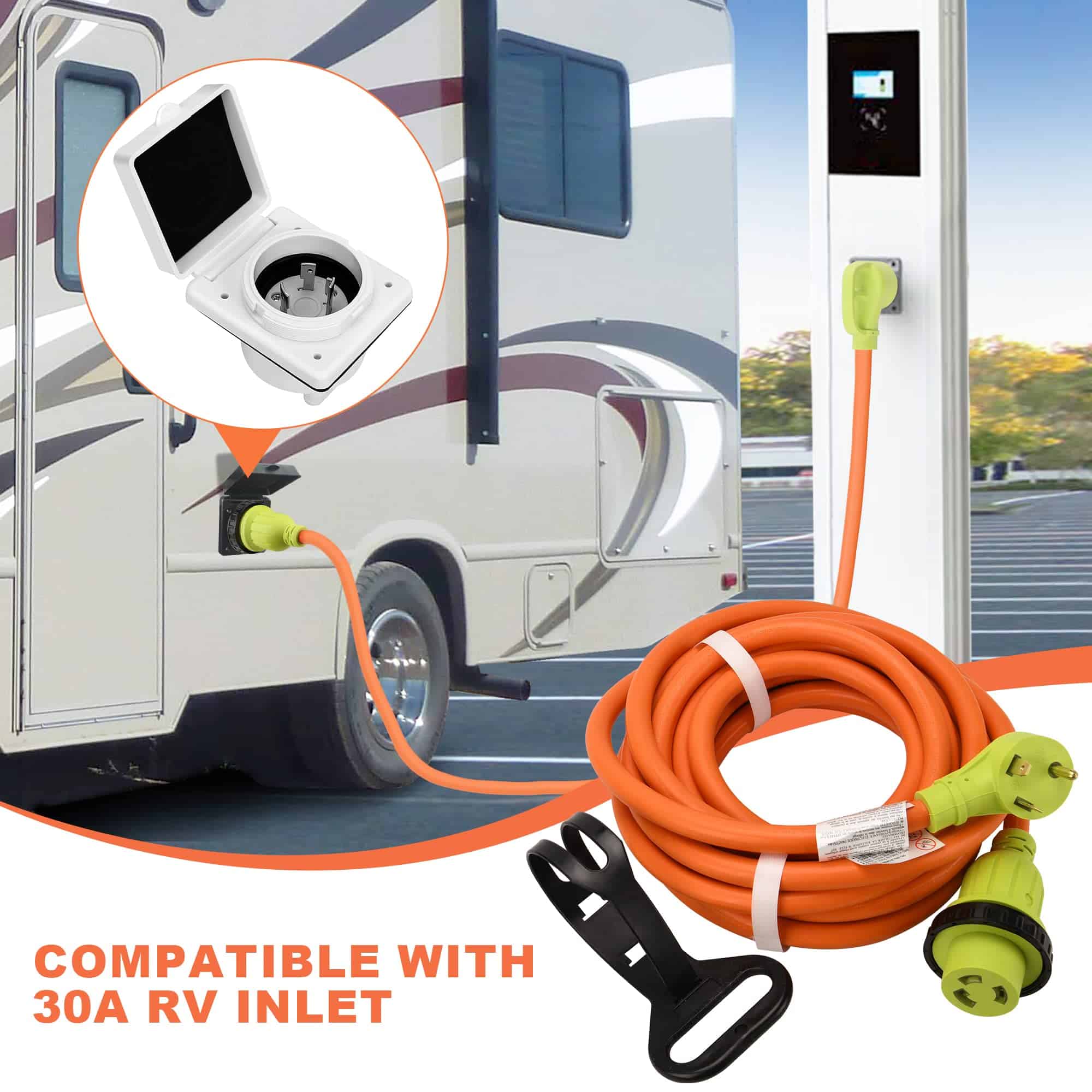 Cable de extensión de corriente para RV de 30 amperios - 25 - Imagen 6