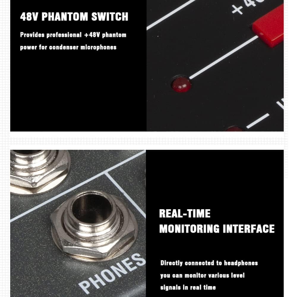 Mixer Profesional Weymic CK-60 (6 Canales) para Grabación - Imagen 9