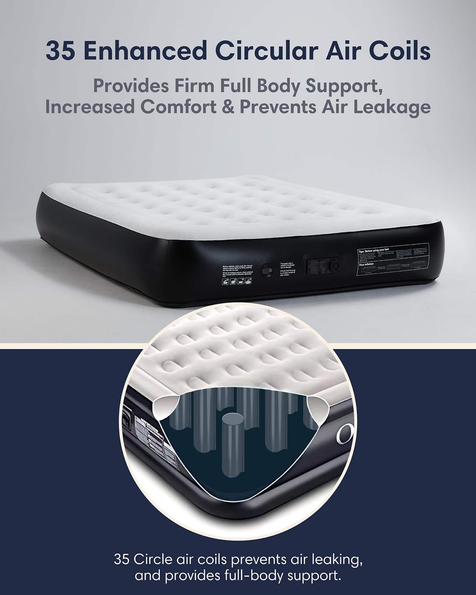 Colchón de Aire para Cama Queen OlarHike con Bomba - Imagen 9