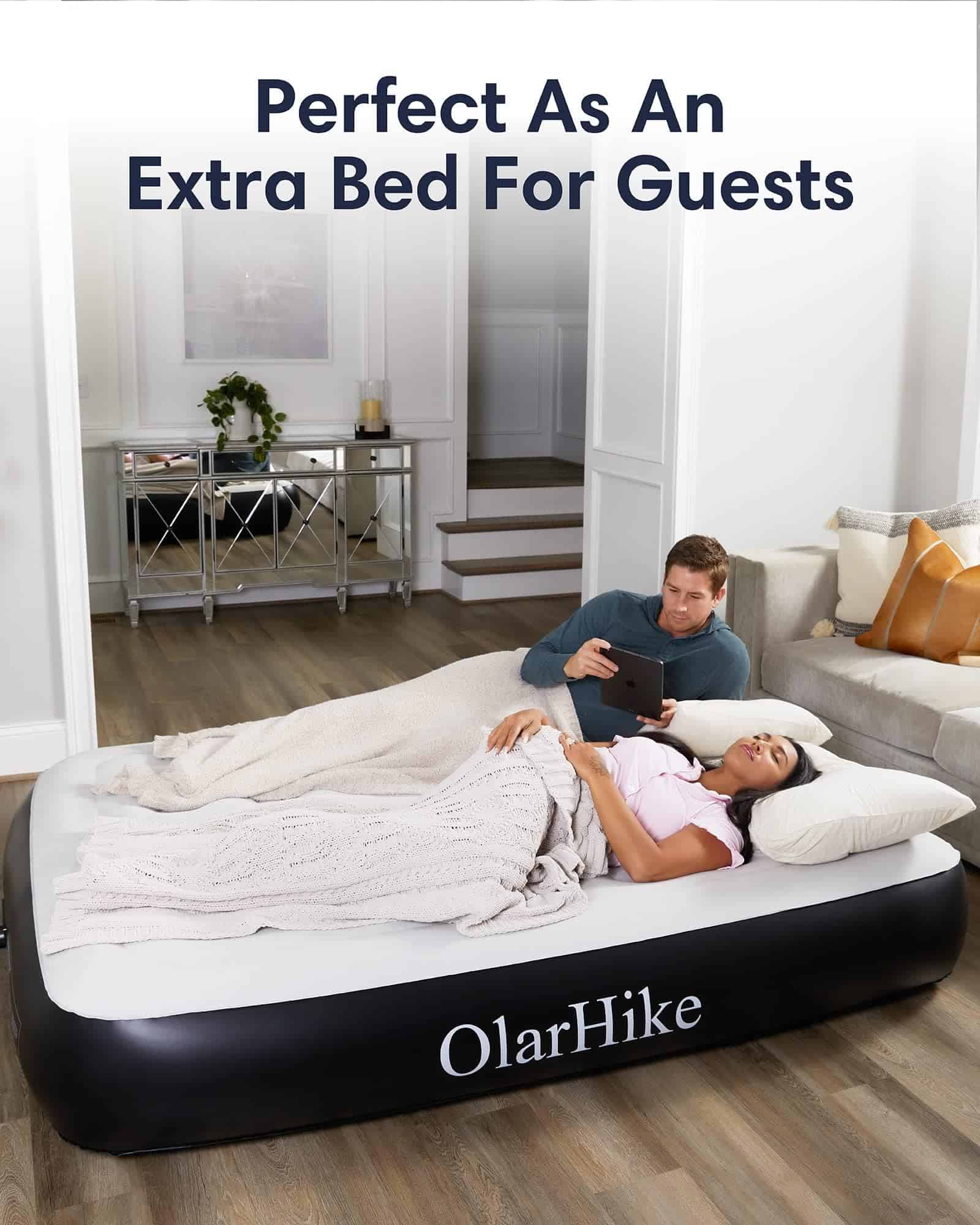 Colchón de Aire para Cama Queen OlarHike con Bomba - Imagen 4