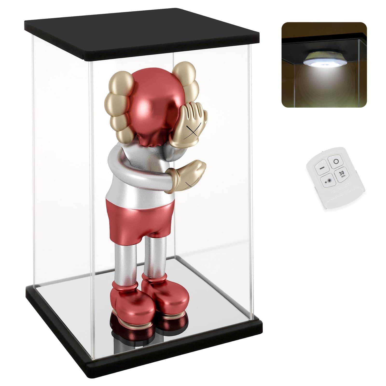 NONEMEY Estuche de Acrílico Transparente con Luz de Control