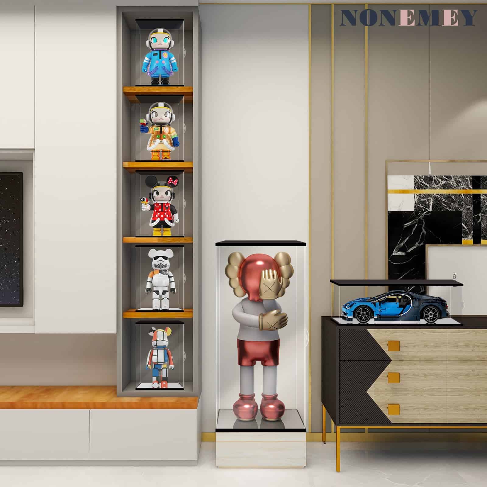 Caja de exhibición de acrílico transparente NONEMEY con luz - Imagen 9