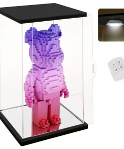 Caja de exhibición de acrílico transparente NONEMEY con luz