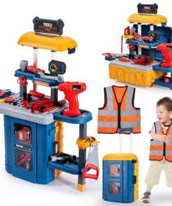 Banco de herramientas 3 en 1 para niños - GEIYATOI, Banco