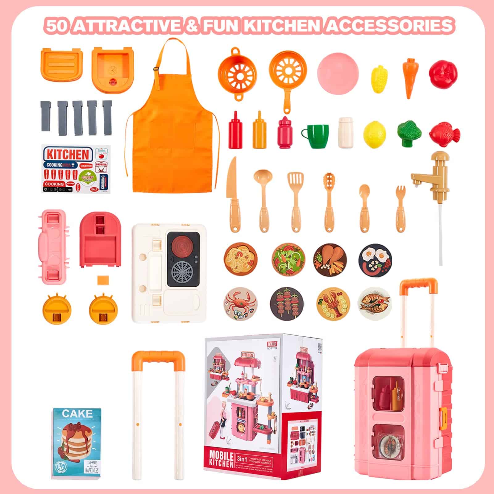 Cocina de Juego 3 en 1 para Niños - GEIYATOI, Set de Cocina - Imagen 4