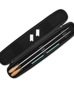 Estuche doble para batuta HAMLY - Cuero negro - Bolsa