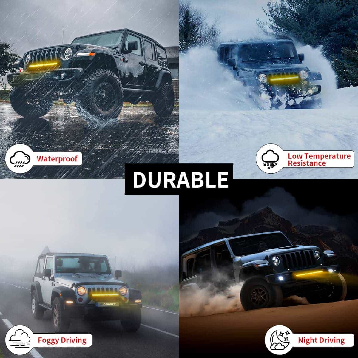 Barra de Luces LED Ámbar LASFIT de 52 pulgadas, Barra de - Imagen 6