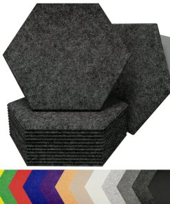 Paneles Acústicos Hexagonales para Absorción -s Oscuro)