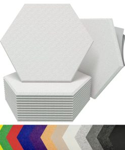 Paneles Acústicos Hexagonales para Absorción - (Blanco)