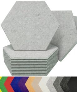 Paneles Acústicos Hexagonales para Absorción -s Mármol)
