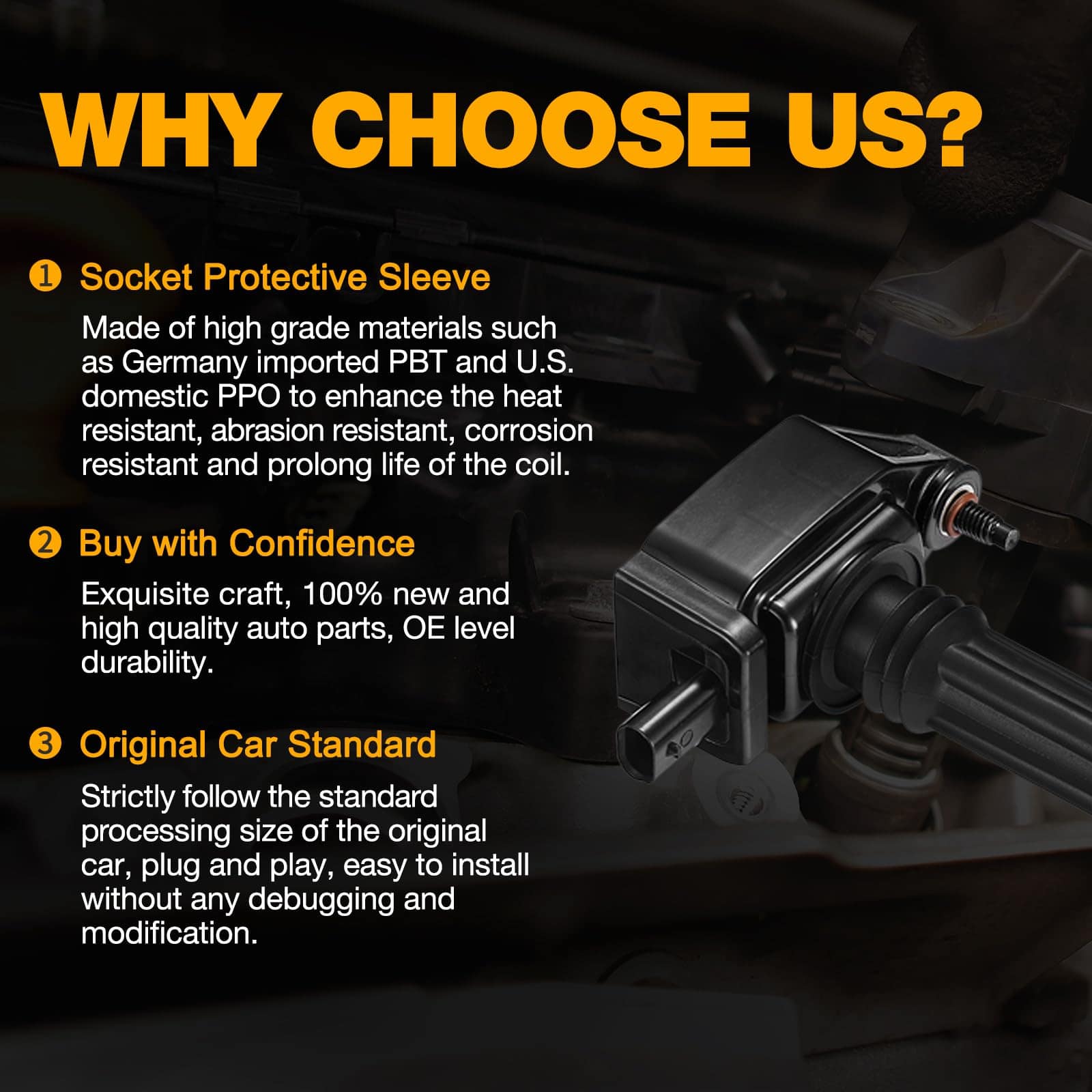 Paquete de 6 Bobinas de Encendido UF648 Compatible con - Imagen 6