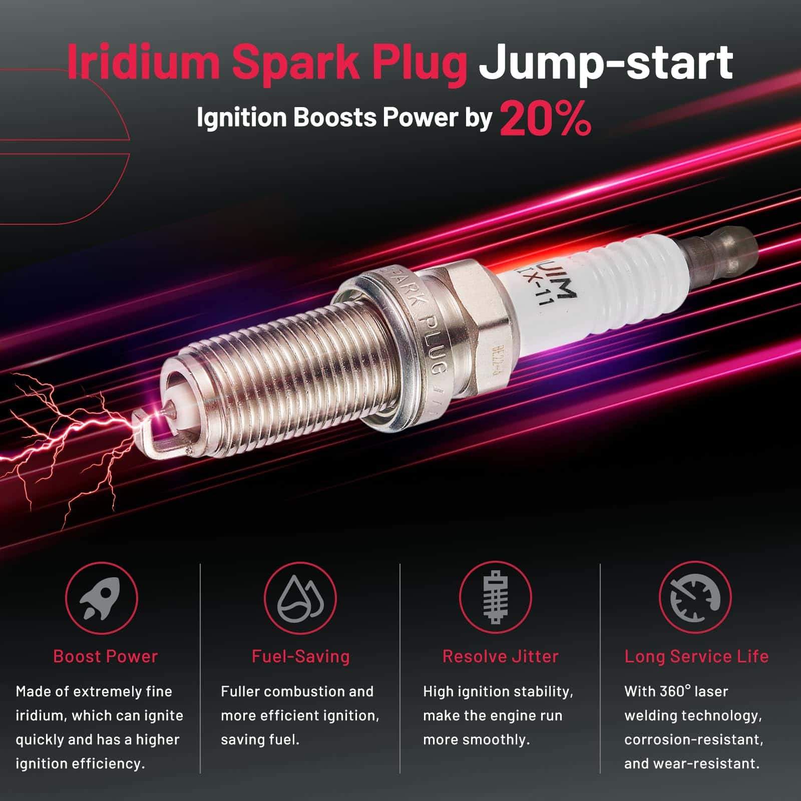 Bobinas de encendido BDFHYK UF349 y bujía de iridio 6376 - Imagen 6