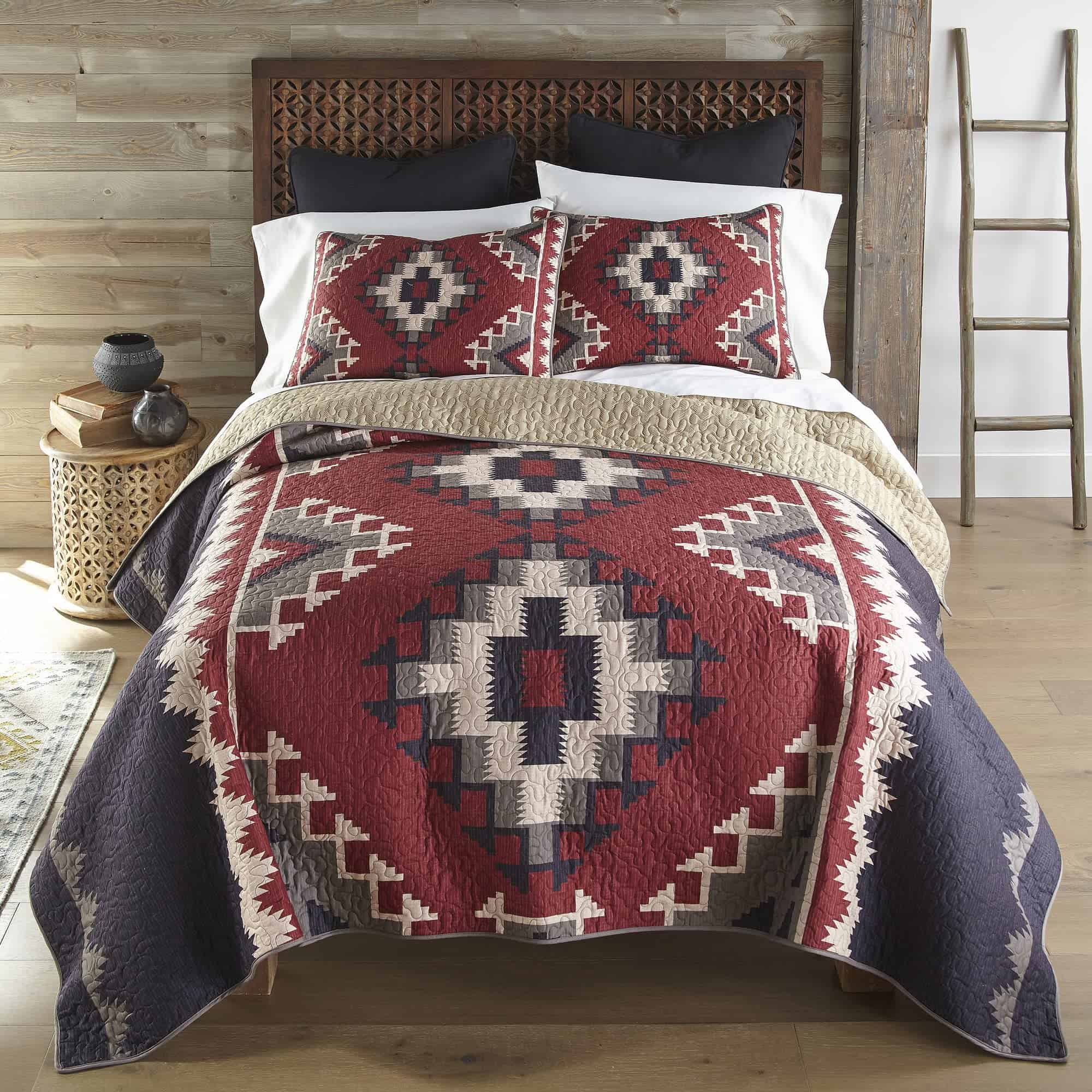 Juego de Cama King Donna Sharp - 3 Piezas - -Rojo Mojave