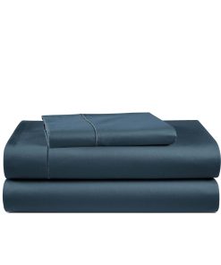 Juego de Sábanas de 100% Algodón Egipcio LANE -Azul Marino O