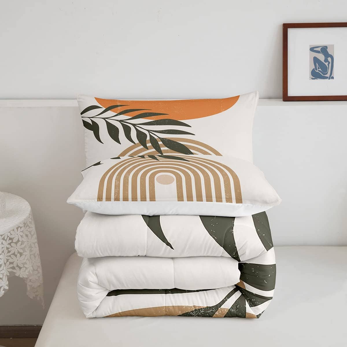 Set de Edredón Reina Abstracto Sol Luna, Juego de Ropa de - Imagen 6