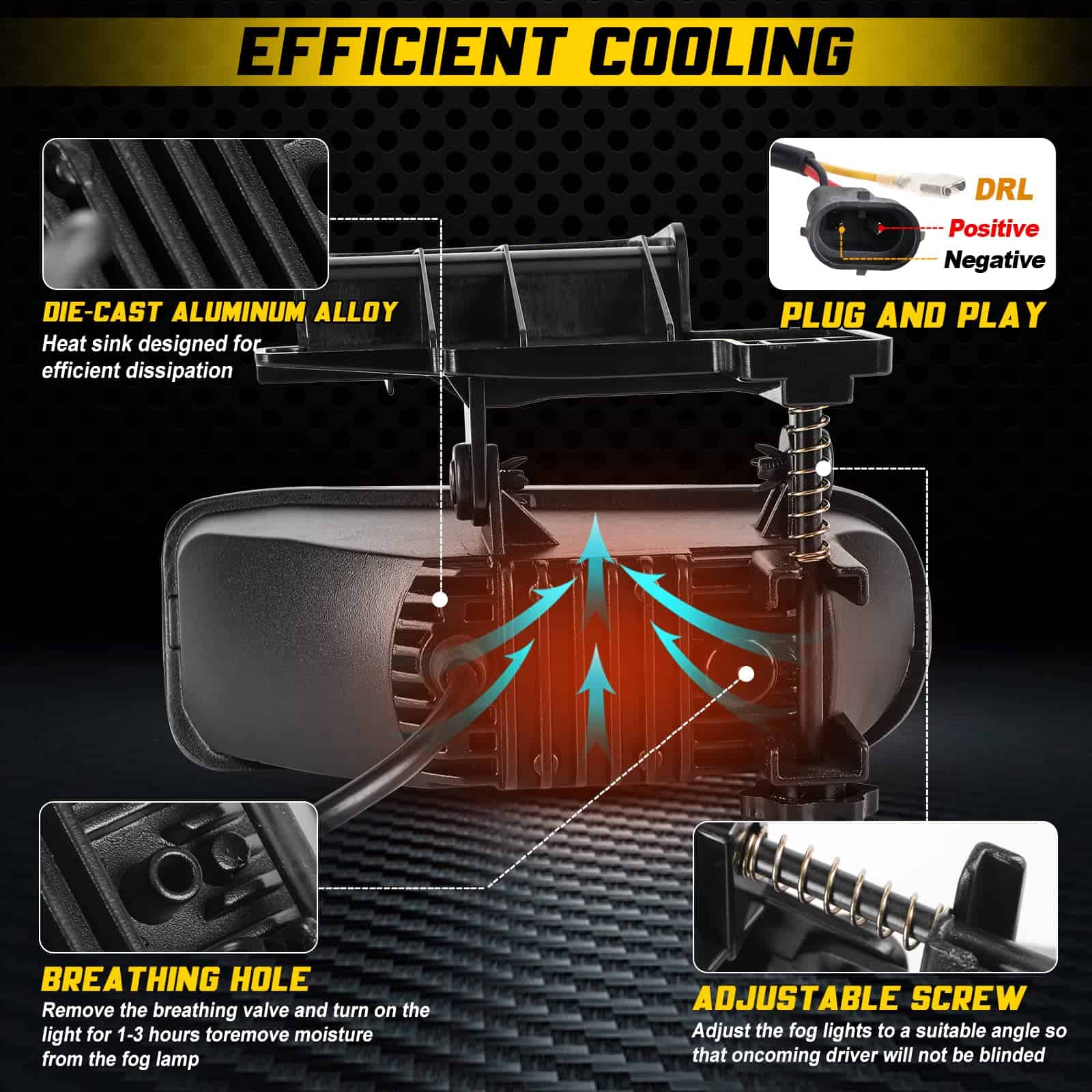 AMONLY Luces LED antiniebla con DRL compatibles con Chevy - Imagen 6