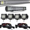 Barra de luz LED curvada FESTDSOR de 52 pulgadas 5D + Barra