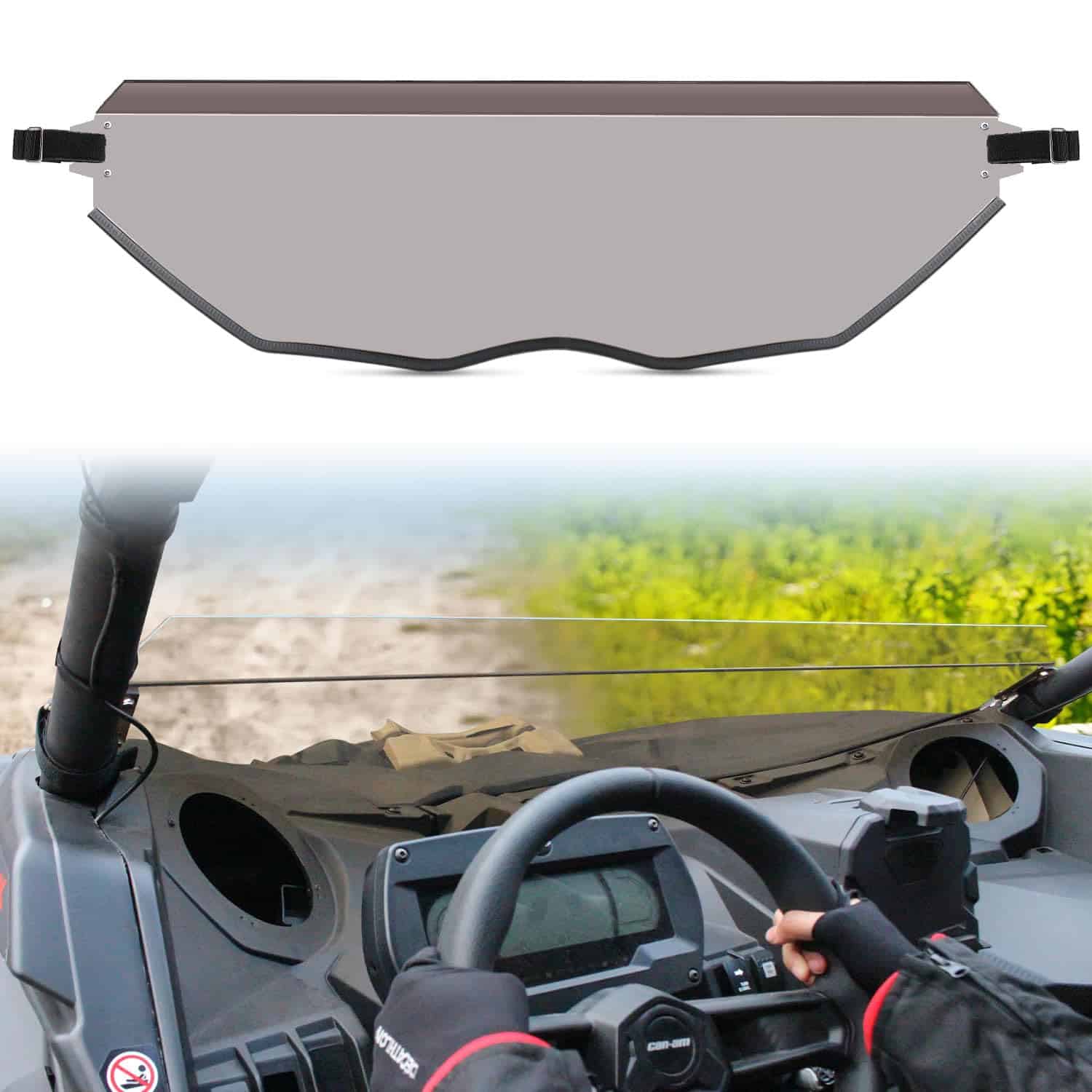 CUSAUTV Parabrisas Tintado Medio Compatible con Can Am