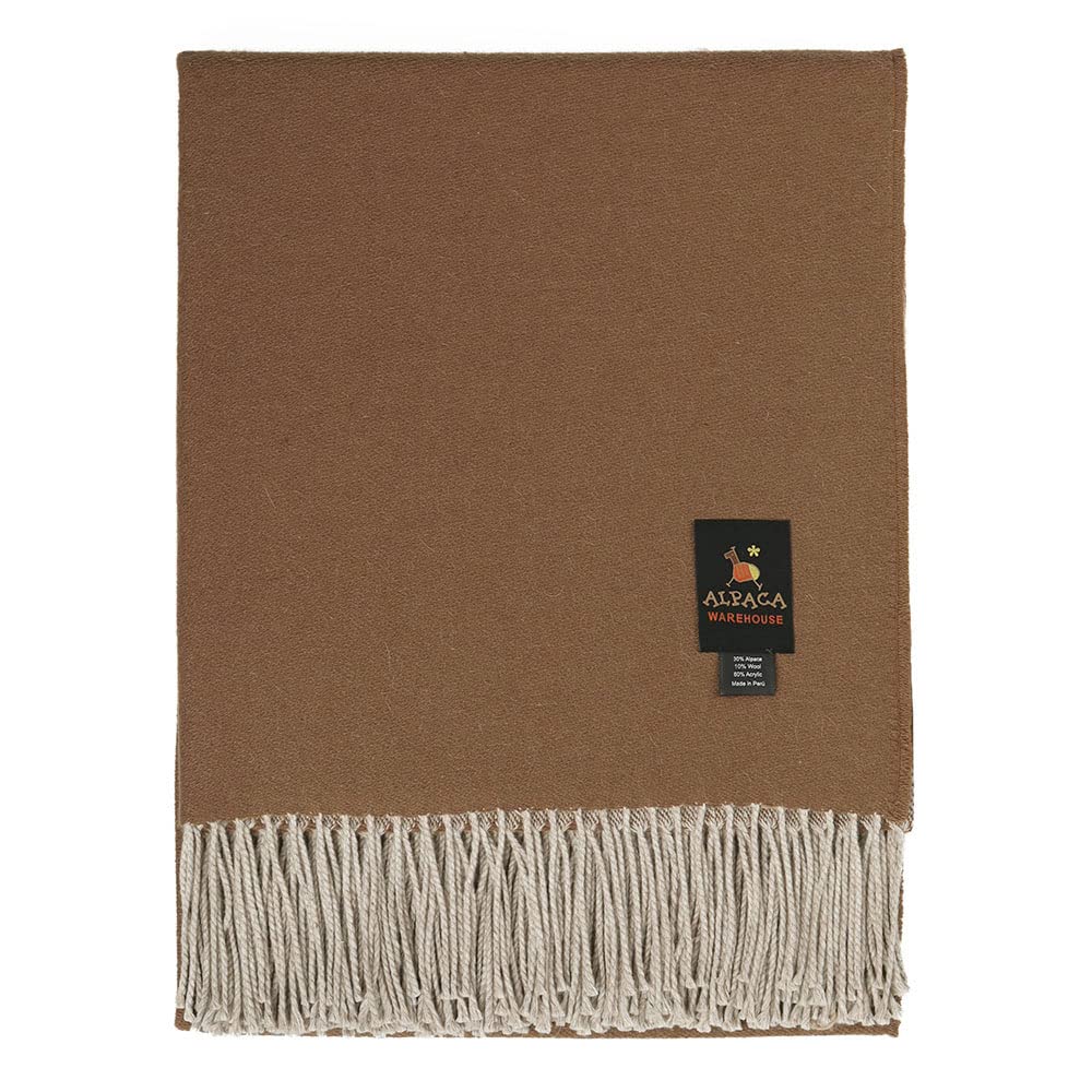 Misterio de Lima - Manta de Alpaca Mezcla de Lana Tejida a - Imagen 3