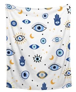 Manta de lanzamiento de ojo malvado Amilient, suave y