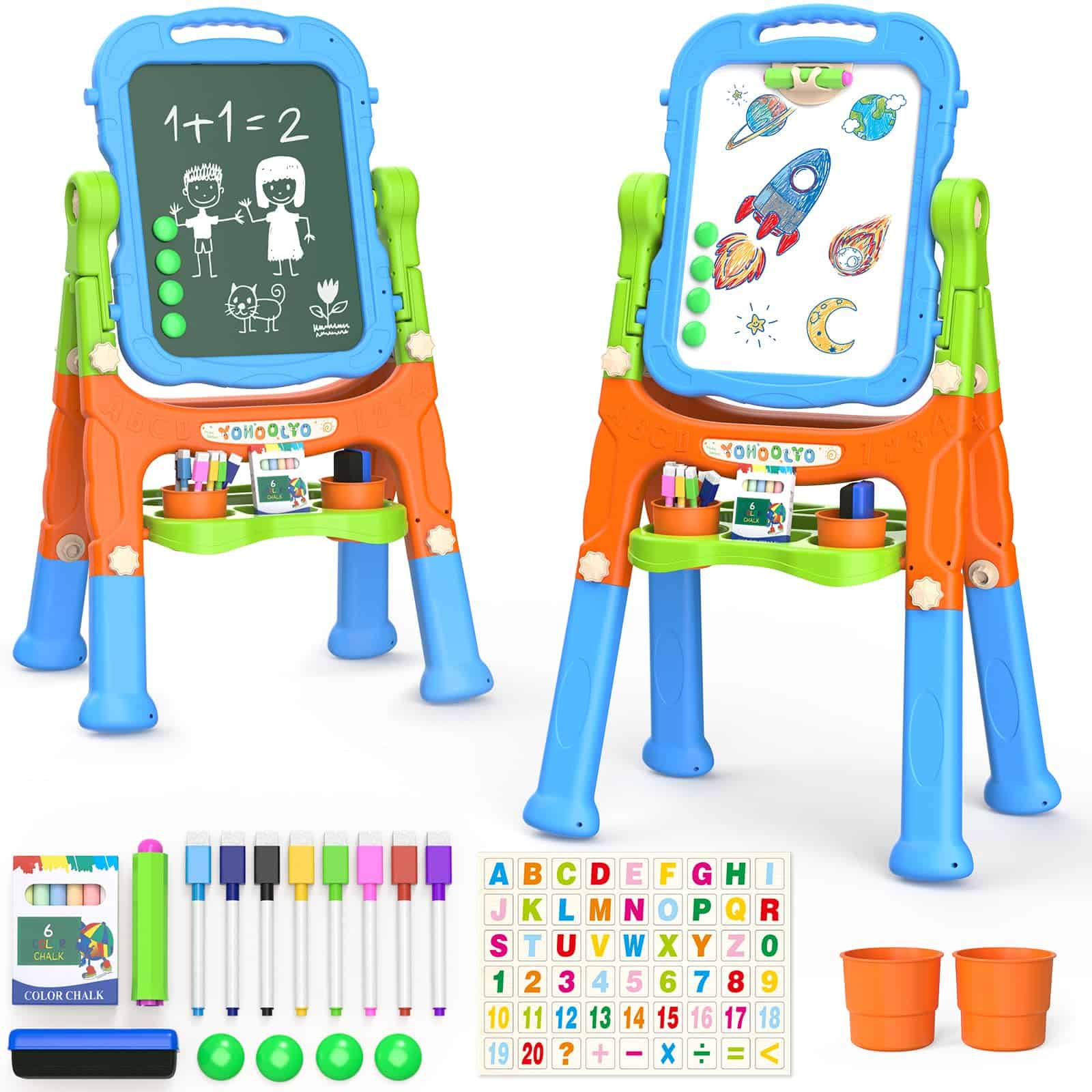 YOHOOLYO Caballete Infantil Caballete de Arte para Niños,