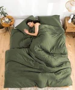 Juego de Edredón Ultra Suave Queen Lavado, Ropa de Cama con