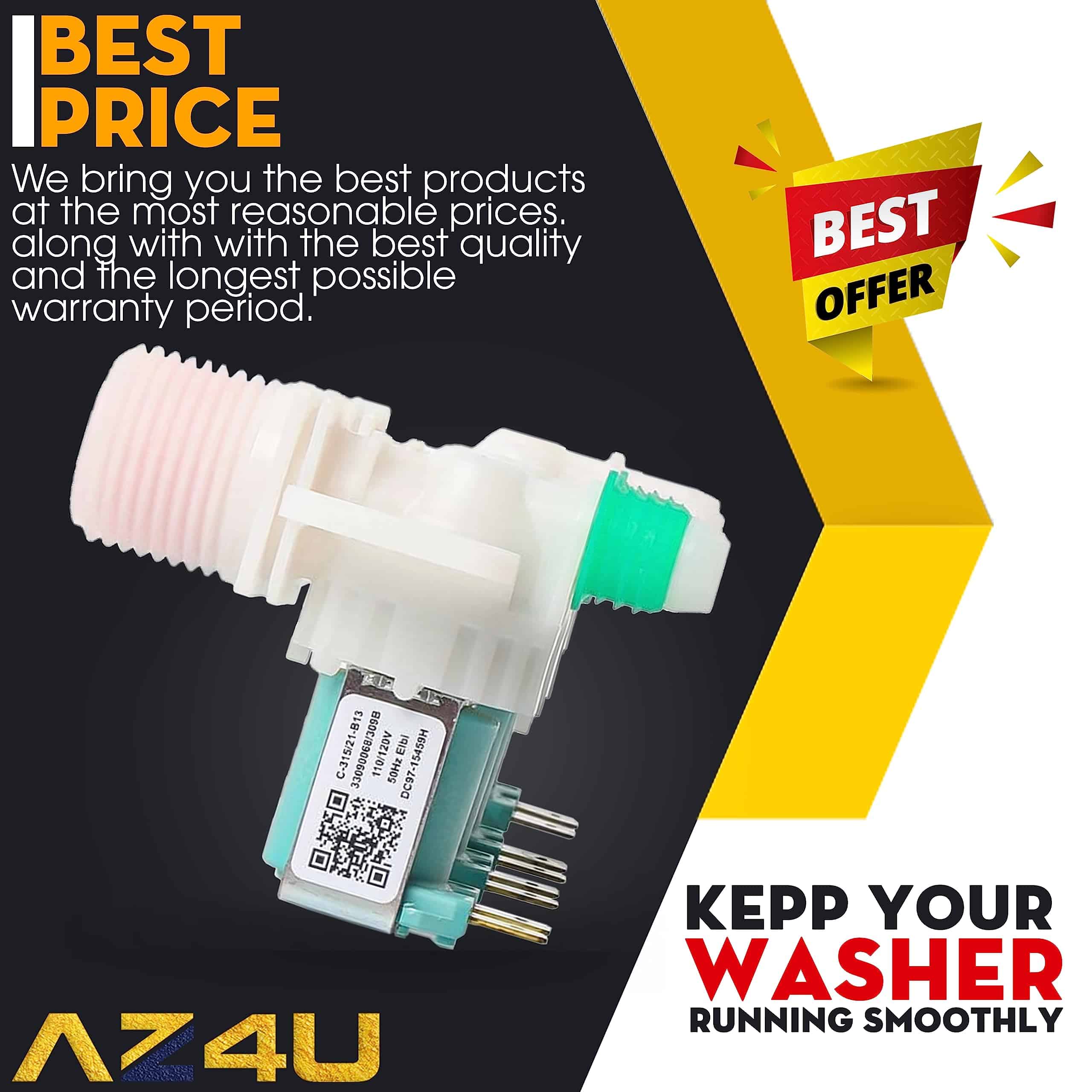 Válvula de entrada de agua para lavadora AZ4U Reemplaza a - Imagen 7