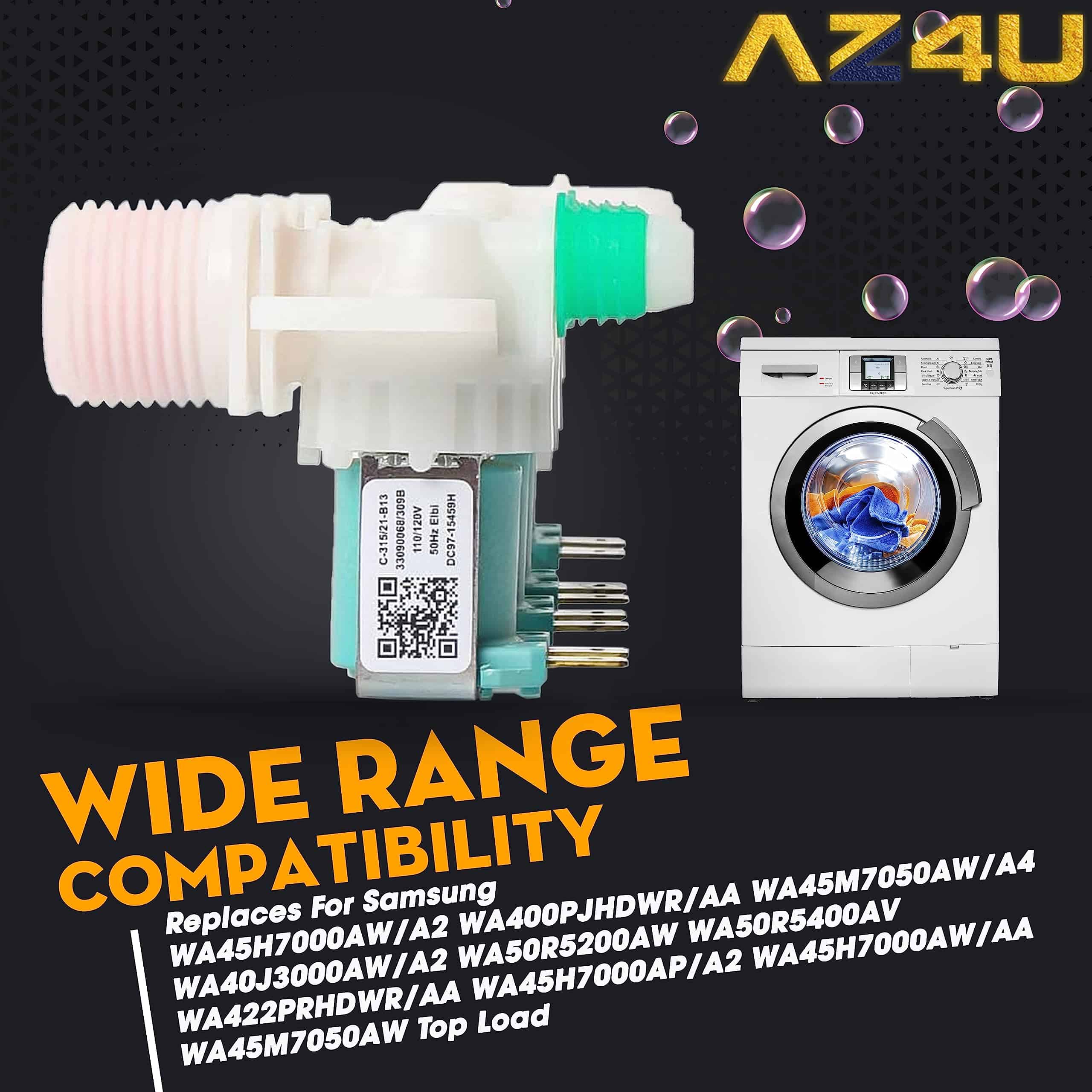 Válvula de entrada de agua para lavadora AZ4U Reemplaza a - Imagen 6