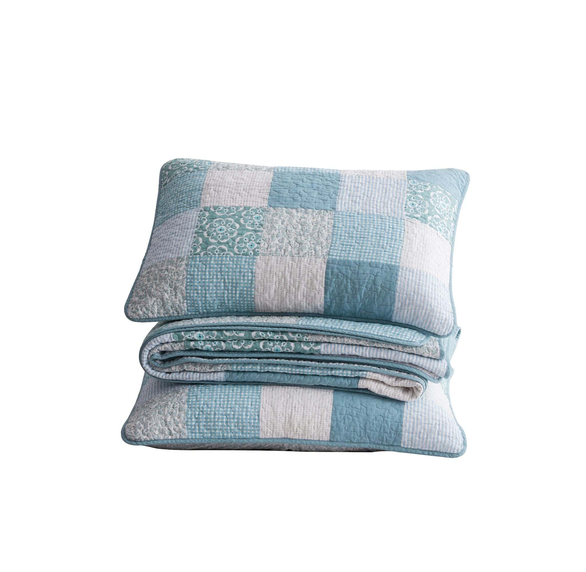 Chezmoi Collection Zahara Juego de Edredón Patchwork Boho - Imagen 8