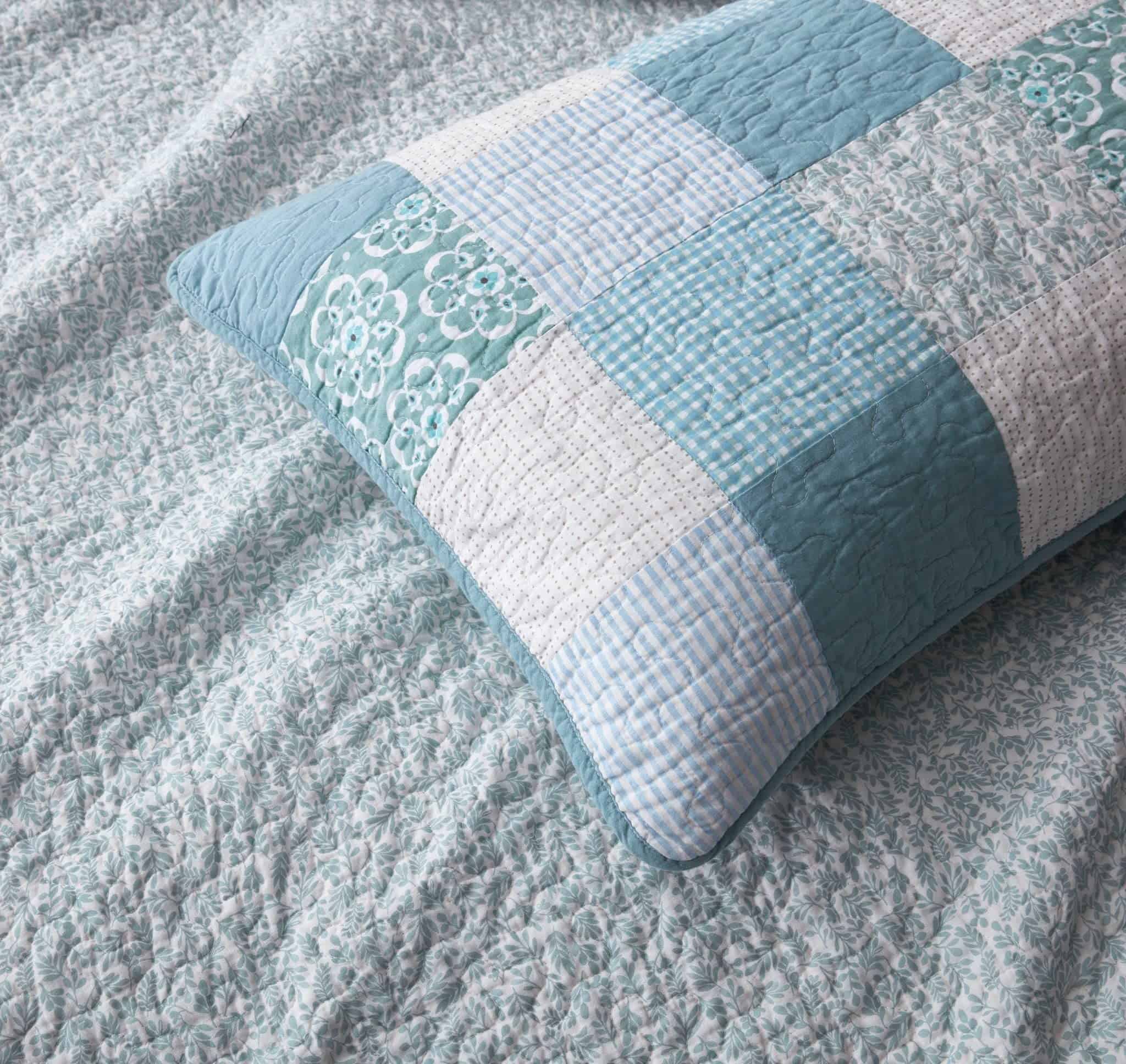 Chezmoi Collection Zahara Juego de Edredón Patchwork Boho - Imagen 4