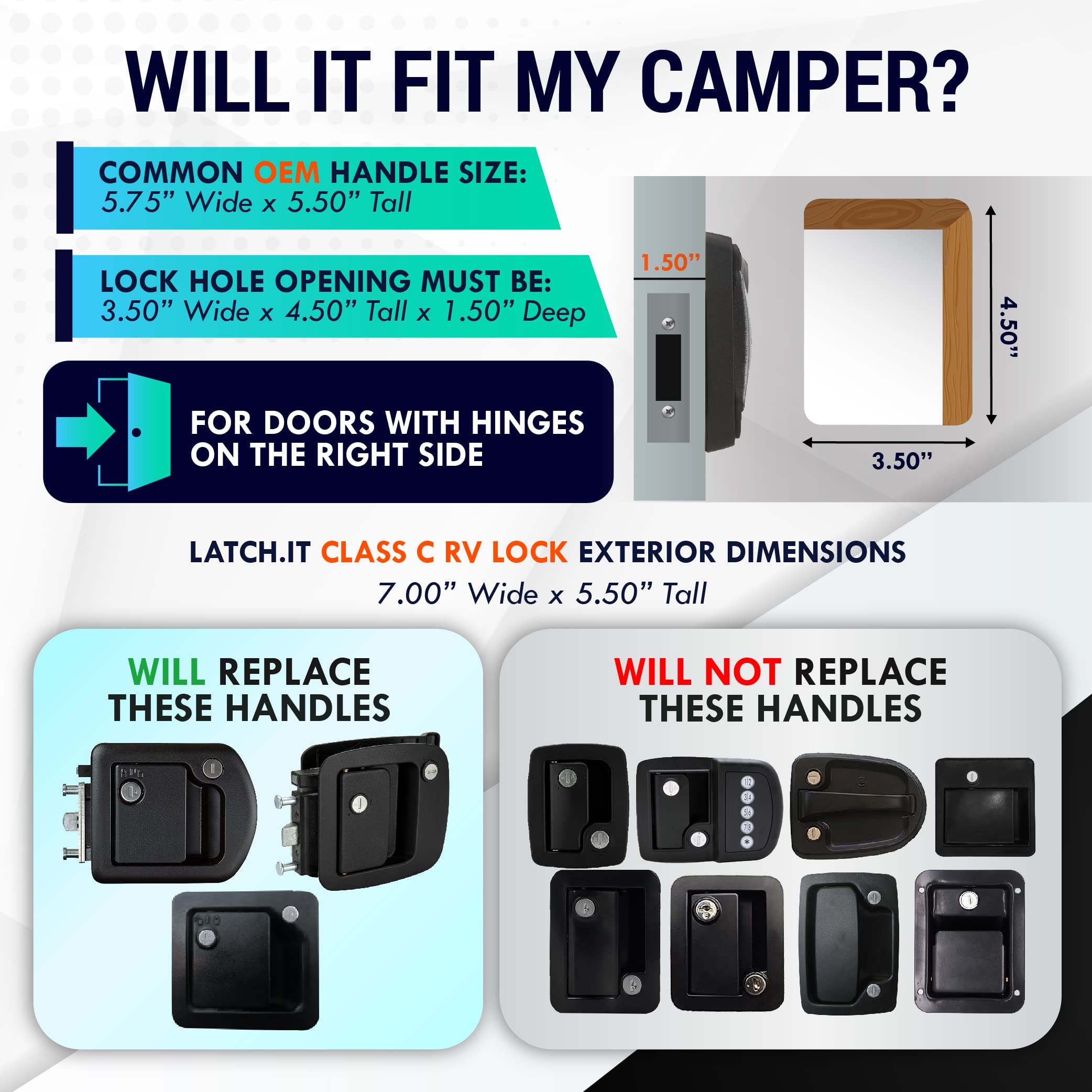 Cerrojo de puerta LATCH.IT RV Replacement | Cerrojo - Imagen 3
