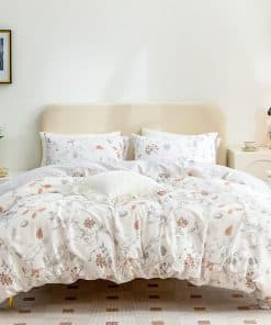 Fundas de Edredón King, 100% Algodón 3 Piezas Set de Ropa