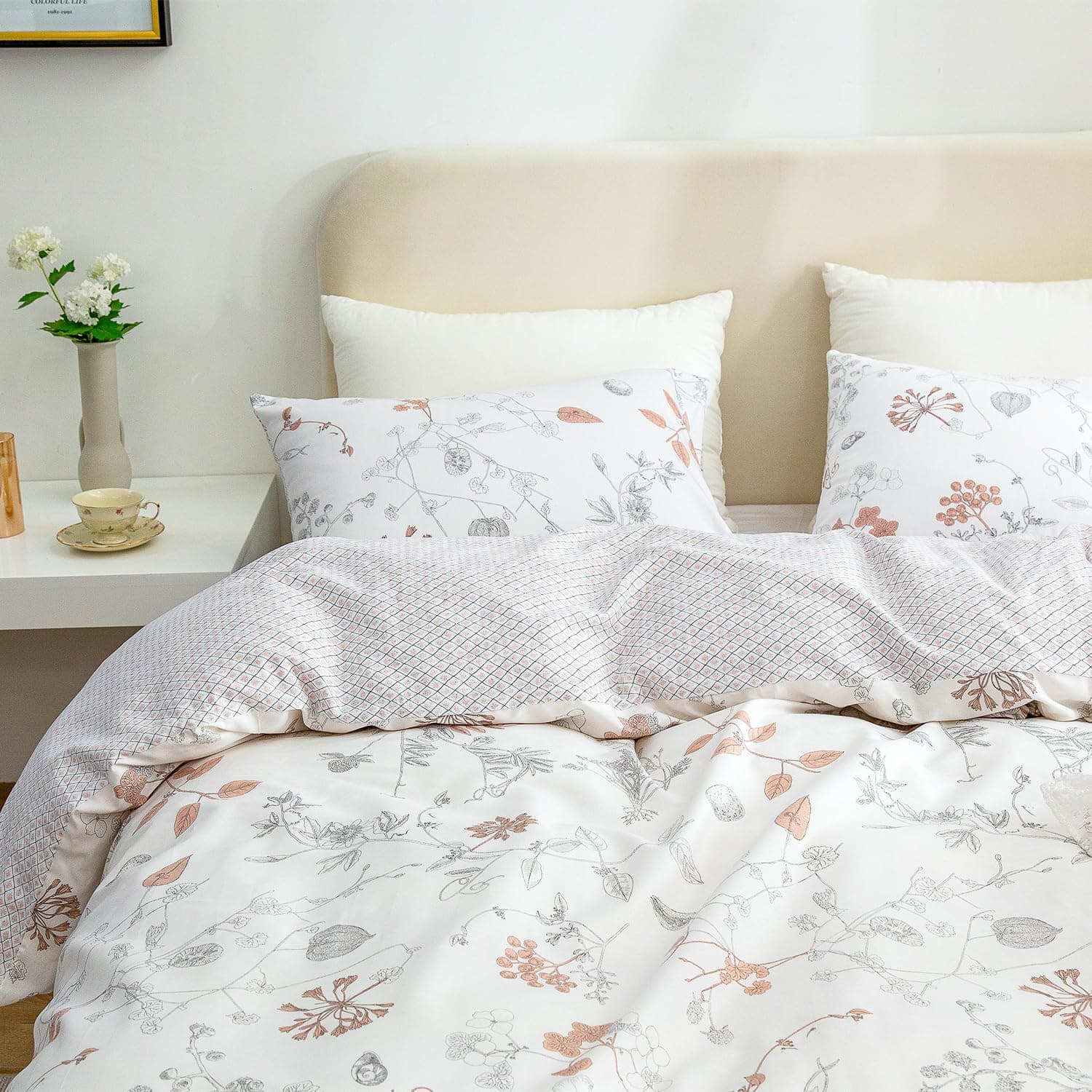 Fundas de Edredón King, 100% Algodón 3 Piezas Set de Ropa - Imagen 10