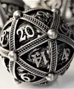 Set de Dados DND de Metal - Diseño Único de Orbe Hueco